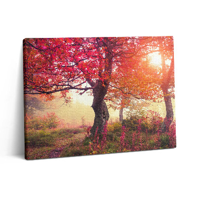 Pictură pe pânză 80x60 Copaci de toamnă