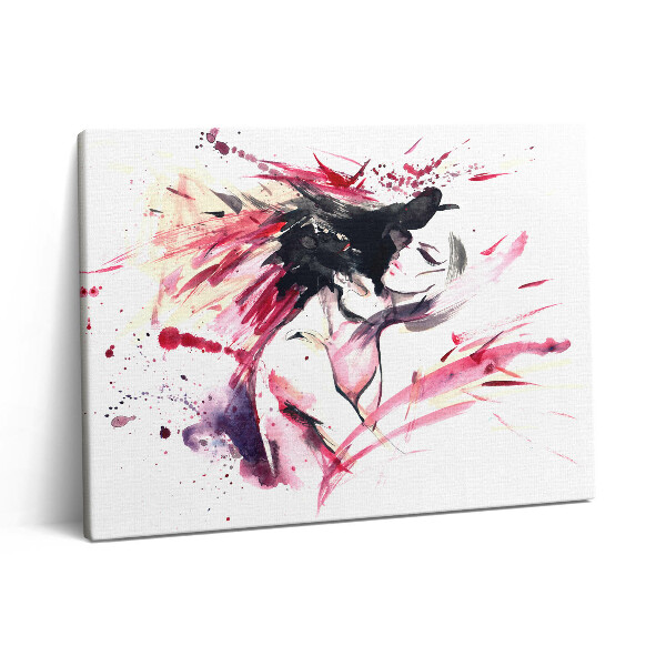 Pictură pe pânză 80x60 Abstracția a două persoane