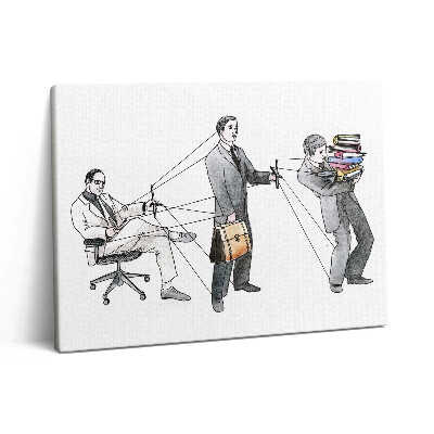 Pictură pe pânză 80x60 Oameni cu păpuși