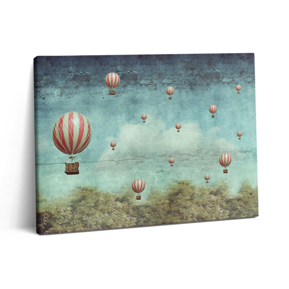 Pictură pe pânză 80x60 Baloane care zboară pe cer