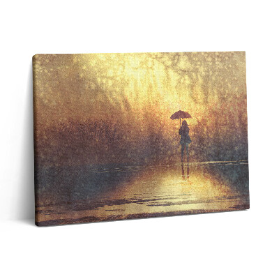 Pictură pe pânză 80x60 Femeie cu o umbrelă