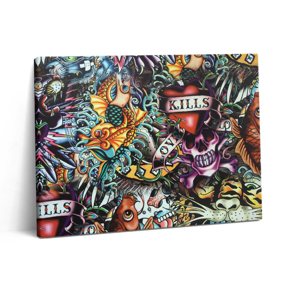 Pictură pe pânză 80x60 Tatuaje graffiti