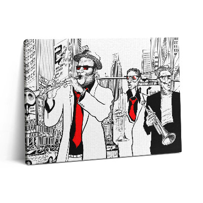 Pictură pe pânză 80x60 trupă de jazz