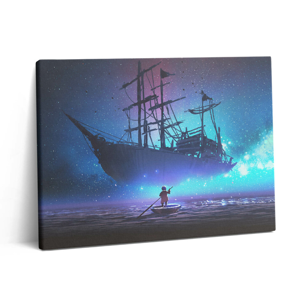 Pictură pe pânză 80x60 Navă cu pânze fantastice