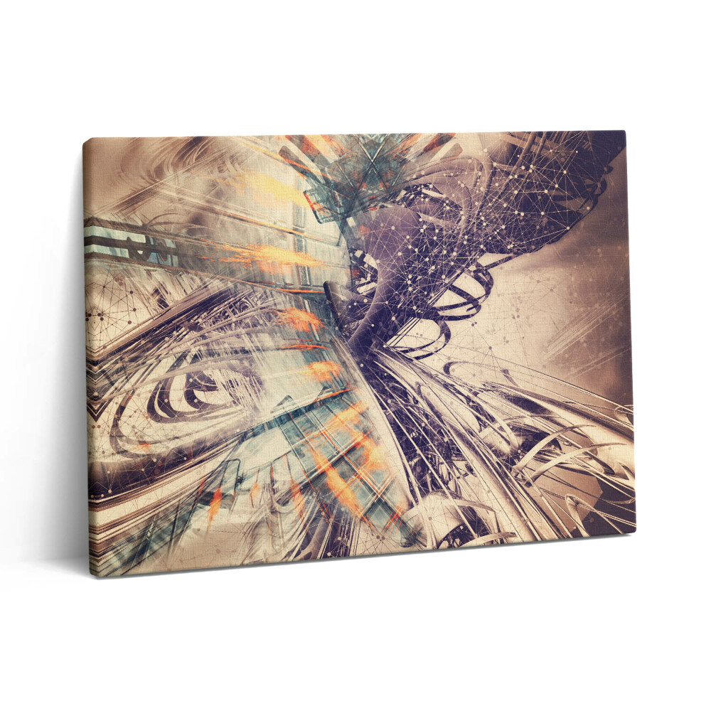 Pictură pe pânză 80x60 Mecanism abstract