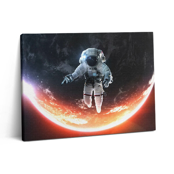Pictură pe pânză 80x60 Astronautul în spațiu