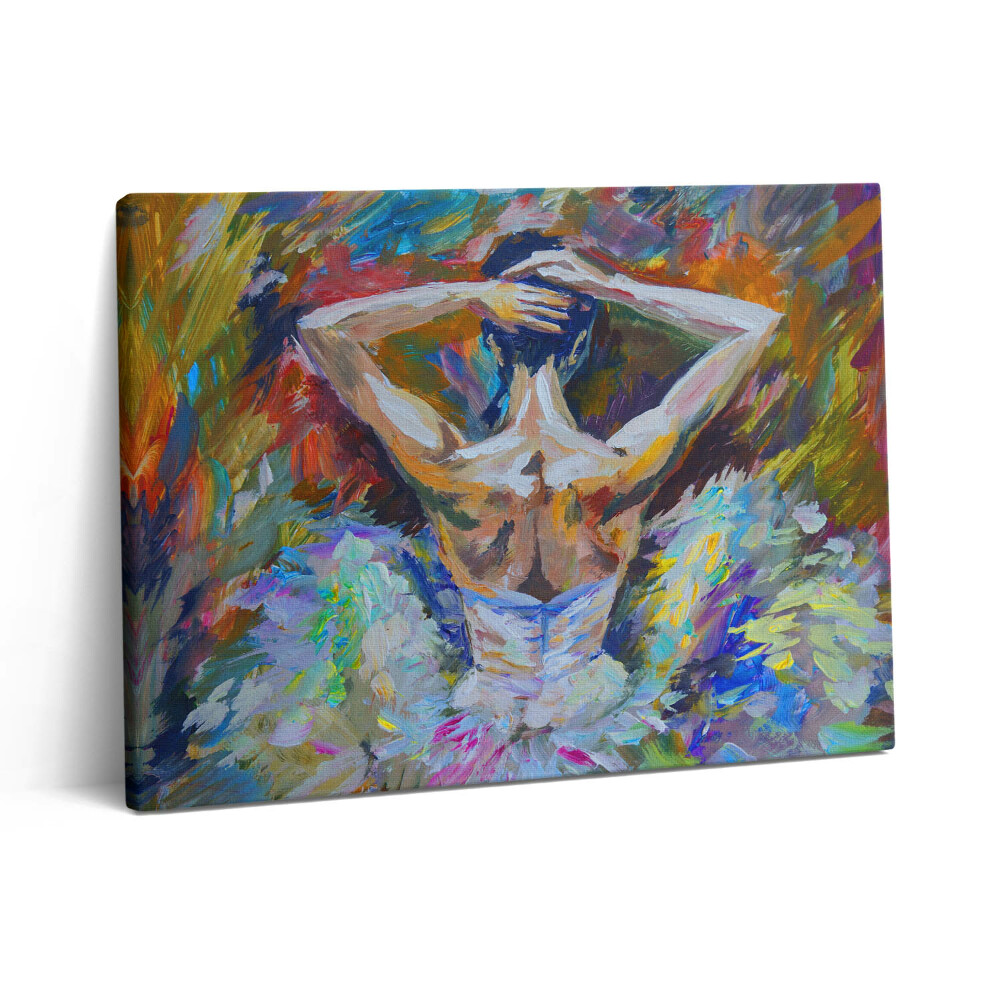 Pictură pe pânză 80x60 Balerina pictată