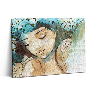 Pictură pe pânză 80x60 Femeie abstractă