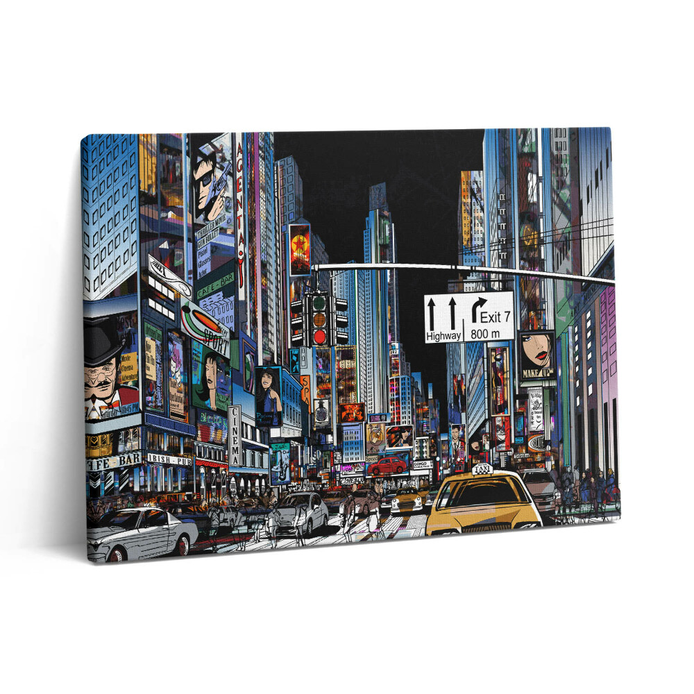 Pictură pe pânză 80x60 New York-ul noaptea