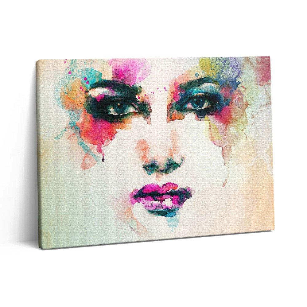 Pictură pe pânză 80x60 Față de femeie abstractă