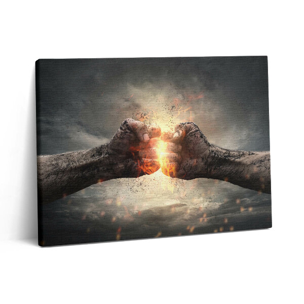Pictură pe pânză 80x60 Puterea și tăria pumnului