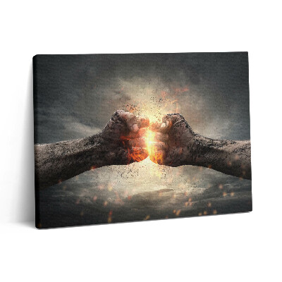 Pictură pe pânză 80x60 Puterea și tăria pumnului