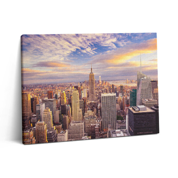 Pictură pe pânză 80x60 Apus de soare în New York