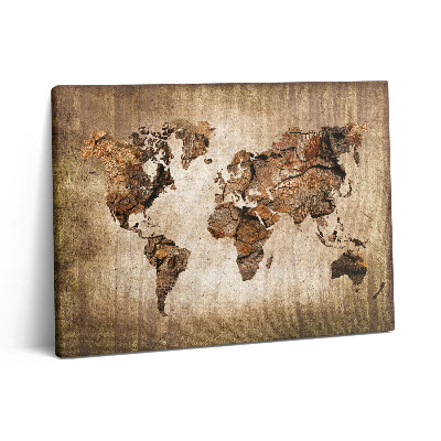 Pictură pe pânză 80x60 Hartă a lumii vintage