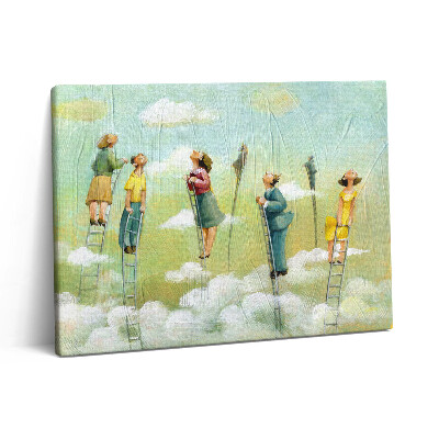Pictură pe pânză 80x60 Oamenii de pe scară