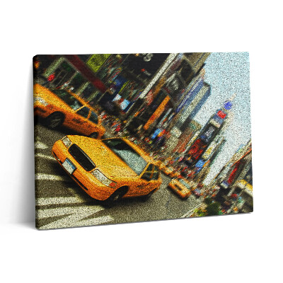 Pictură pe pânză 80x60 Taxiuri galbene în New York