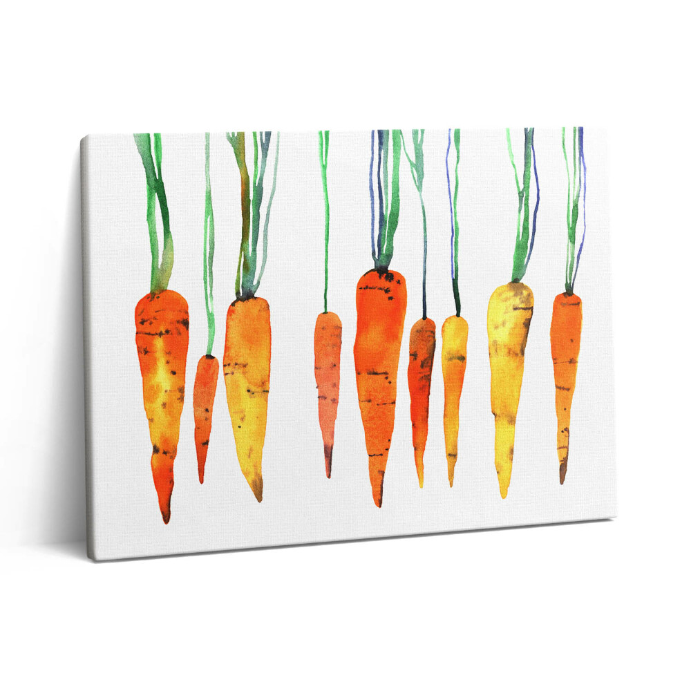 Pictură pe pânză 80x60 Ilustrație în acuarelă a morcovului