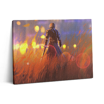 Pictură pe pânză 80x60 Cavaler cu o sabie