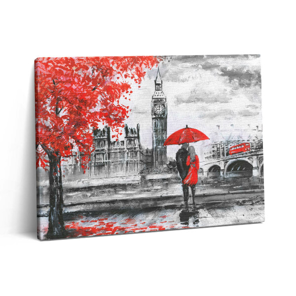 Pictură pe pânză 80x60 Orizontul Big Ben din Londra