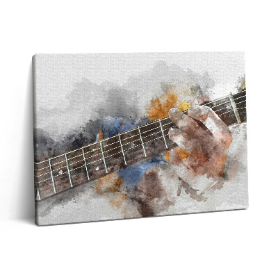 Pictură pe pânză 80x60 Chitară pictată