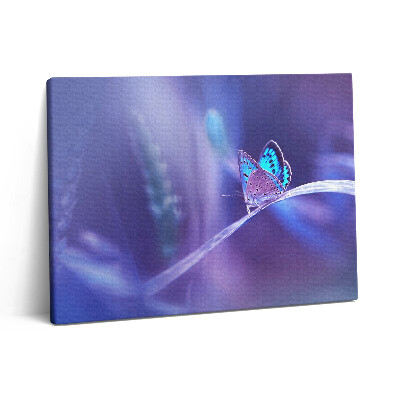Pictură pe pânză 80x60 Fluture pe iarbă