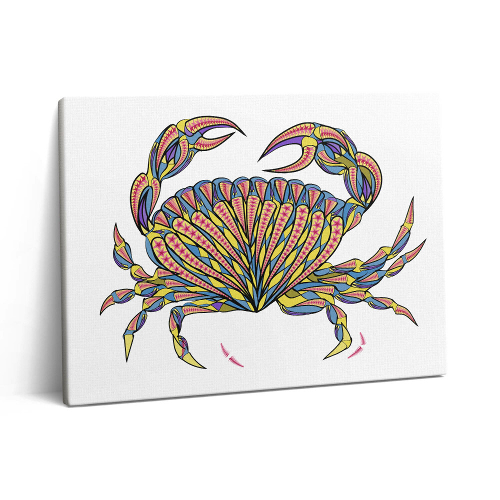 Pictură pe pânză 80x60 Crab etnic