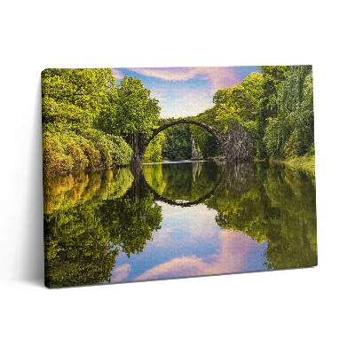 Pictură pe pânză 80x60 Pod în Parcul Kromlau, Germania