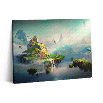 Pictură pe pânză 80x60 Lumea fantastică și insulele zburătoare