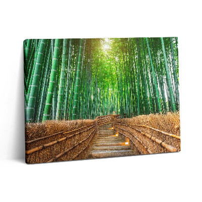 Pictură pe pânză 80x60 Un drum într-o pădure de bambus