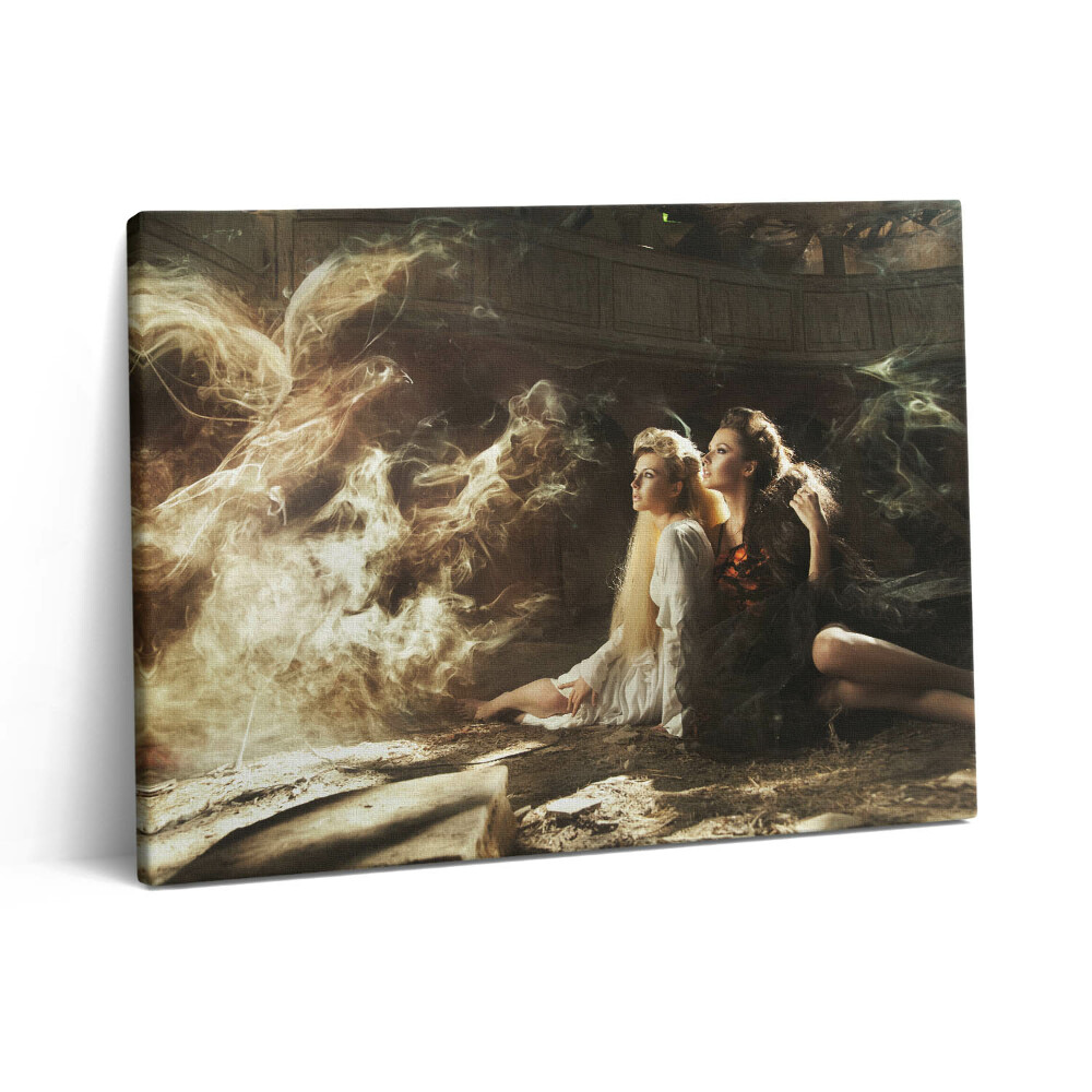 Pictură pe pânză 80x60 O fotografie cu două femei