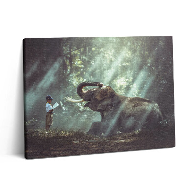 Pictură pe pânză 80x60 Băiat cu o carte