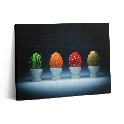 Pictură pe pânză 80x60 ouă de Paște