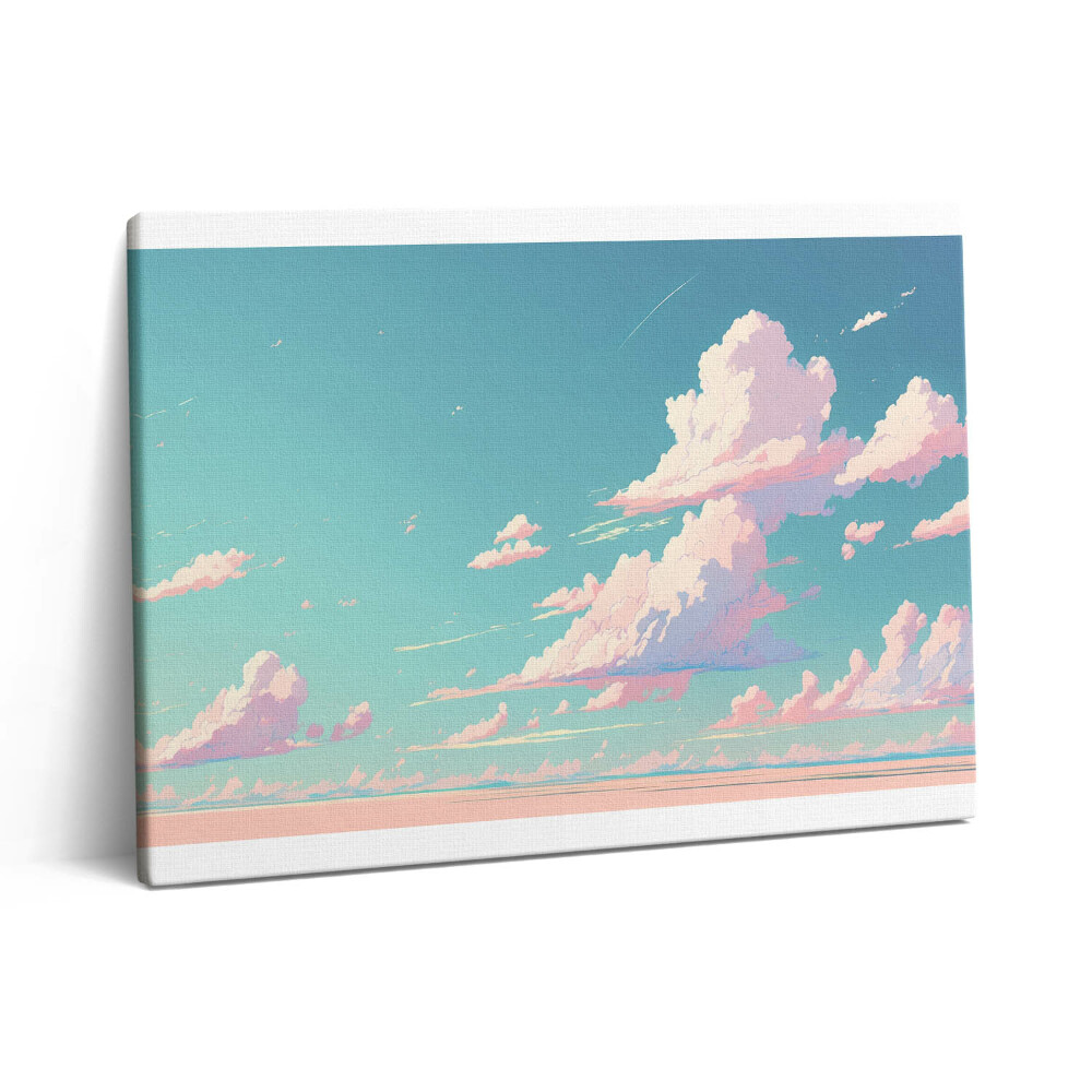 Pictură pe pânză 80x60 Culoarea pastelată a cerului