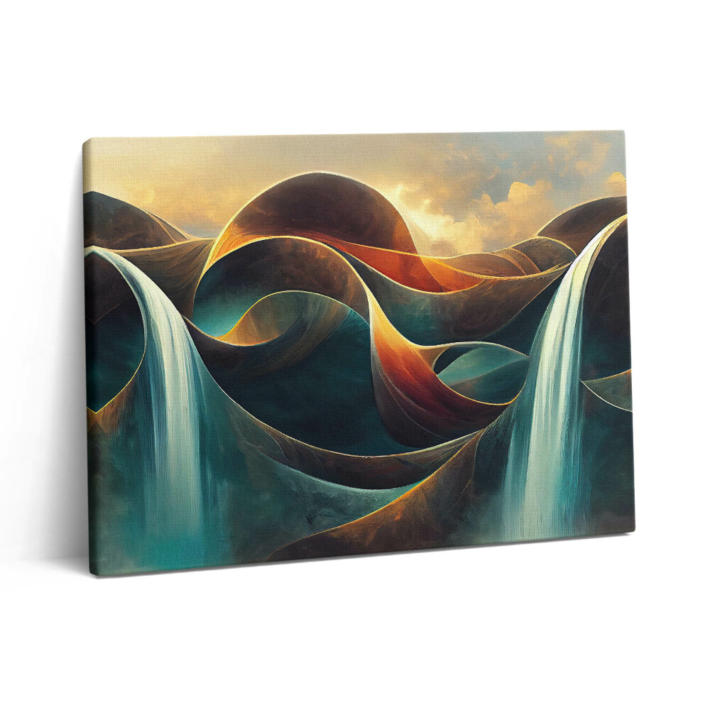 Pictură pe pânză 80x60 Cascadă curgătoare fundal