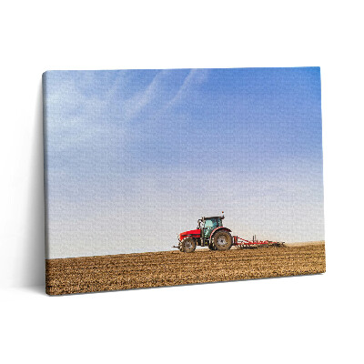 Pictură pe pânză 80x60 Fermier pe un tractor