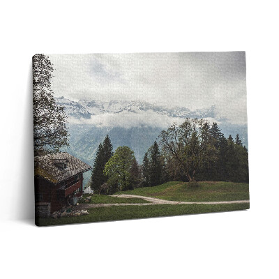 Pictură pe pânză 80x60 Vedere pitorească a munților