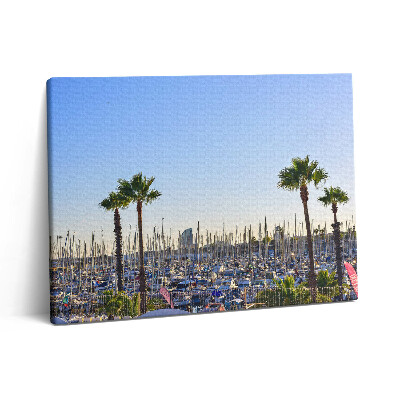 Pictură pe pânză 80x60 Portul Olimpic Barcelona Catalonia