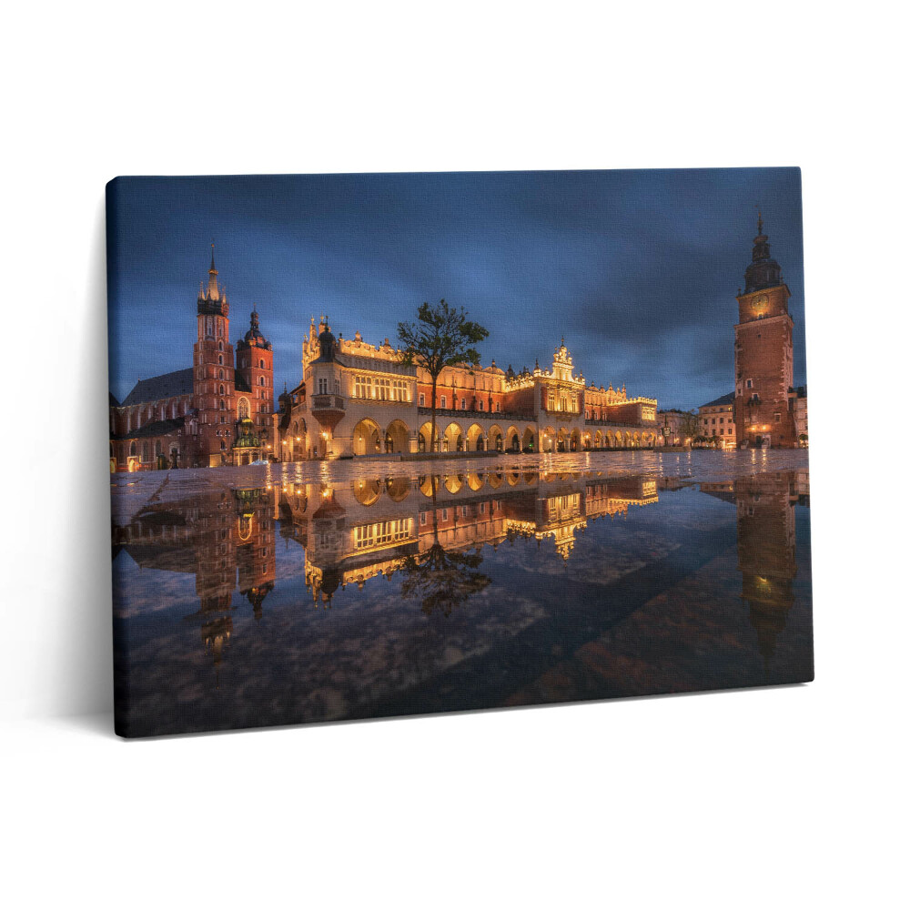 Pictură pe pânză 80x60 Piața Cracovia - Hala de pânză