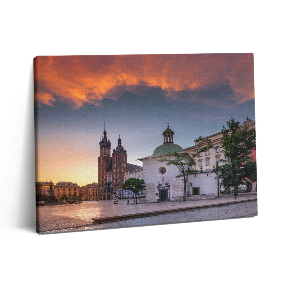 Pictură pe pânză 80x60 Piața Principală a Cracoviei
