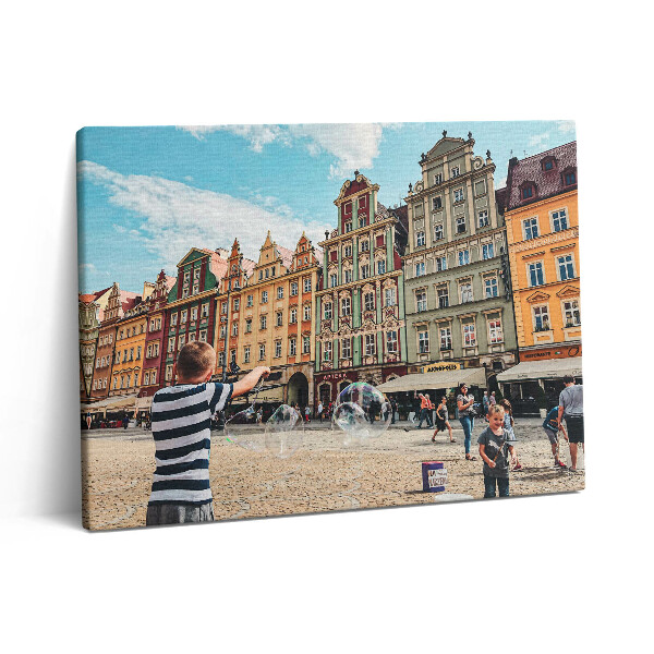 Pictură pe pânză 80x60 Piața Centrală din Wrocław