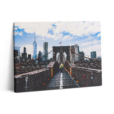 Pictură pe pânză 80x60 Podul Brooklyn din New York