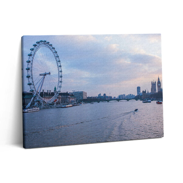 Pictură pe pânză 80x60 Panorama orașului London Eye