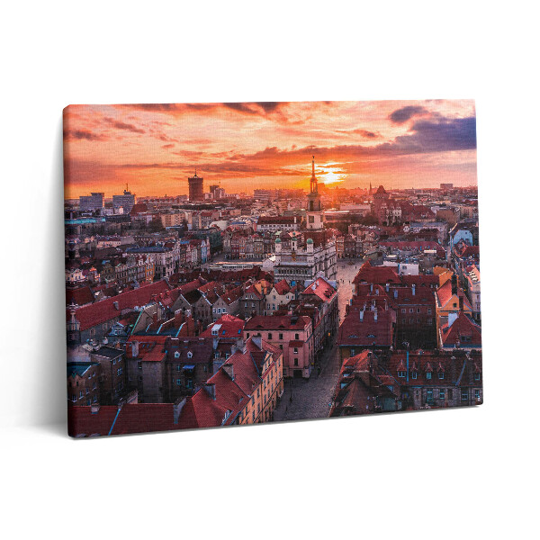 Pictură pe pânză 80x60 Poznań - panoramă