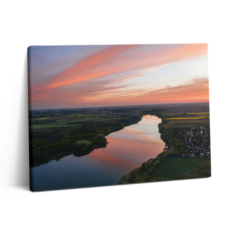 Pictură pe pânză 80x60 Vedere aeriană a lacului