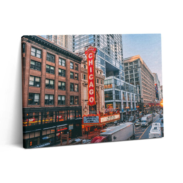 Pictură pe pânză 80x60 Fotografie a clădirilor din Chicago