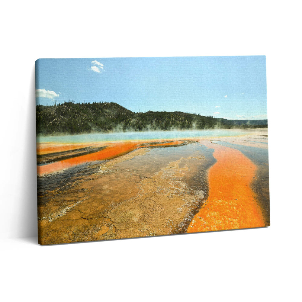 Pictură pe pânză 80x60 Lac cu munți