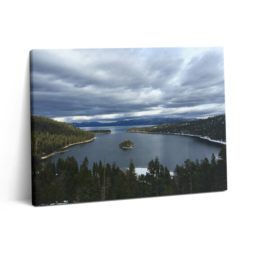 Pictură pe pânză 80x60 Peisaj lacustru