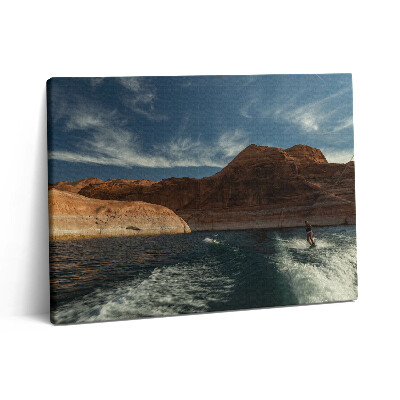 Pictură pe pânză 80x60 O persoană care merge pe schi nautic