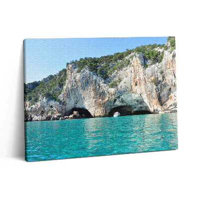 Pictură pe pânză 80x60 Peșteră subacvatică