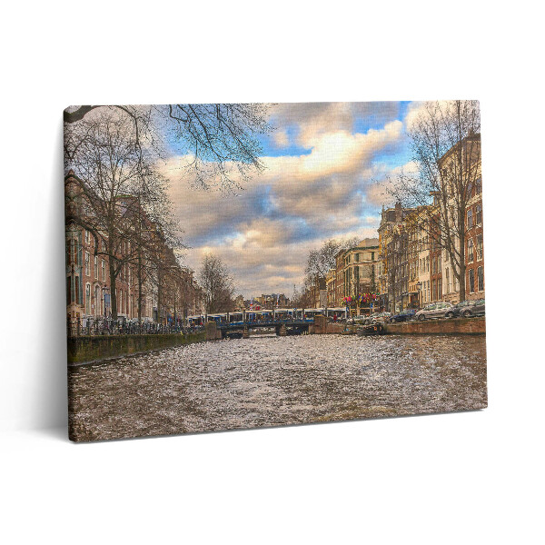 Pictură pe pânză 80x60 Canalul Rotterdam